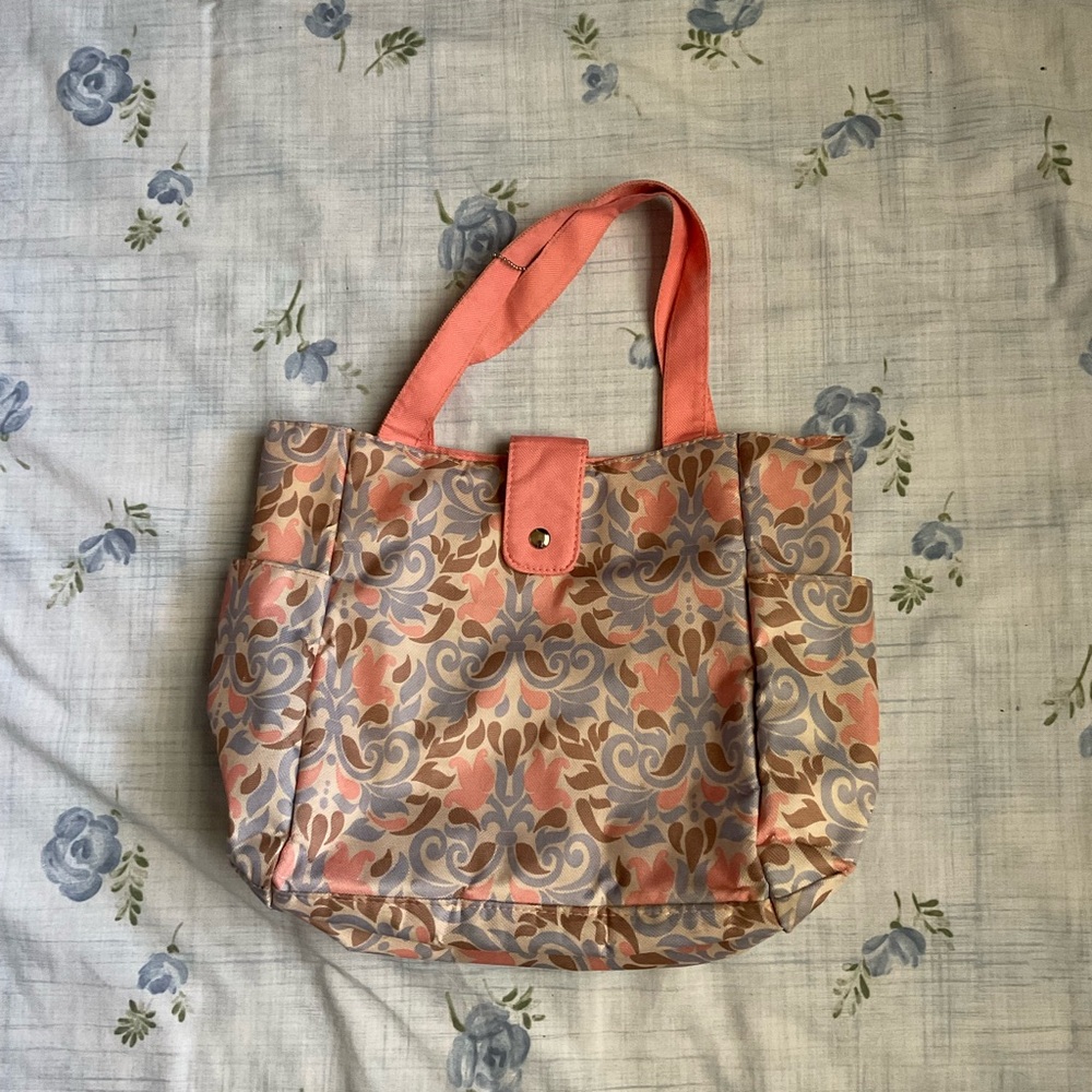 🐥Coral Patterned Lunch Bag